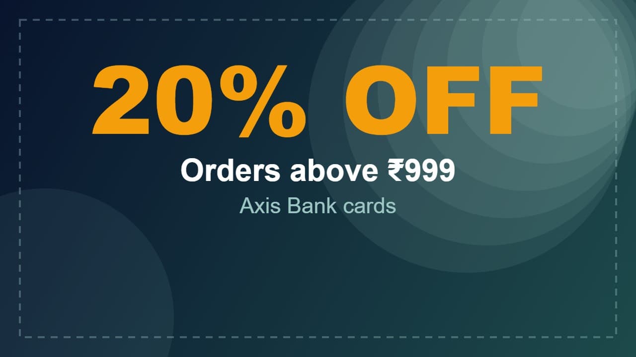 Flat 20% off AJIO orders above ₹999 with eligible Axis Bank cards